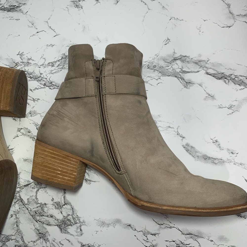 Paul Green taupe soft leather Sheridan heel Bootie - Picture 8 of 11